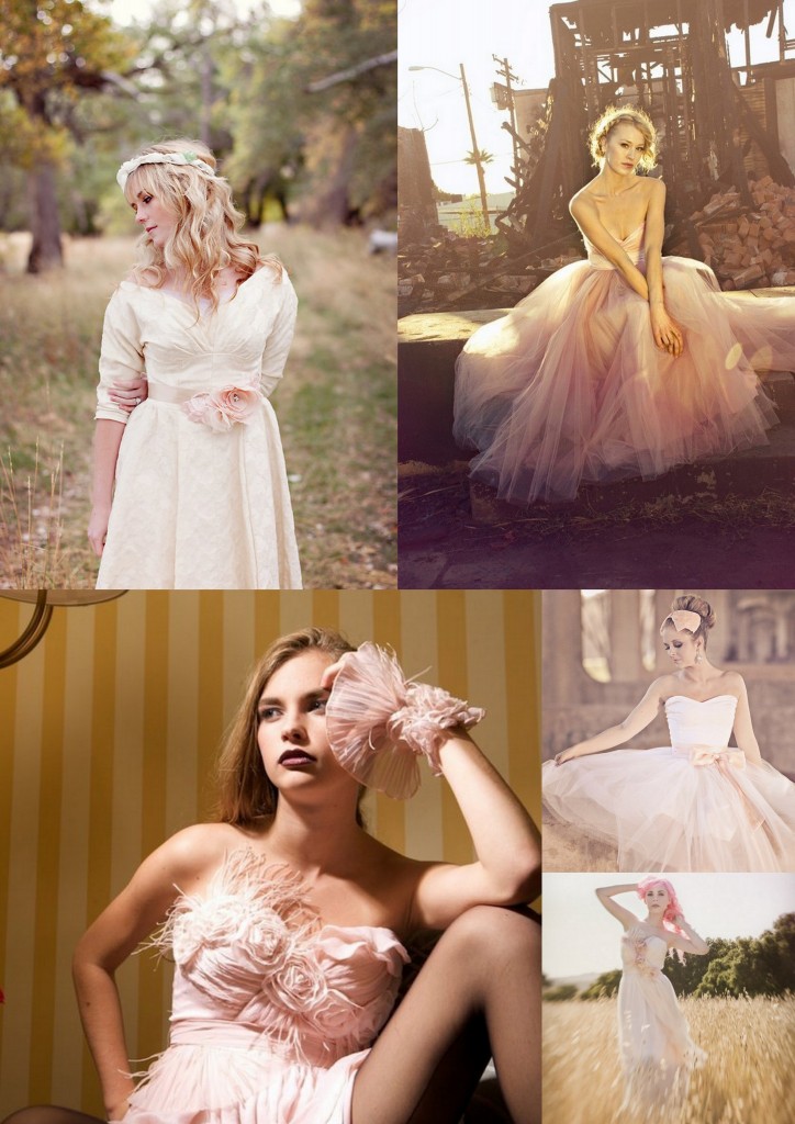 Blush Wedding Dresses: A Wedding Mood Board