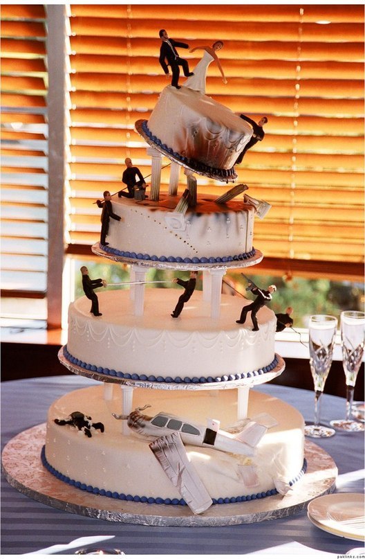 crazy wedding cake