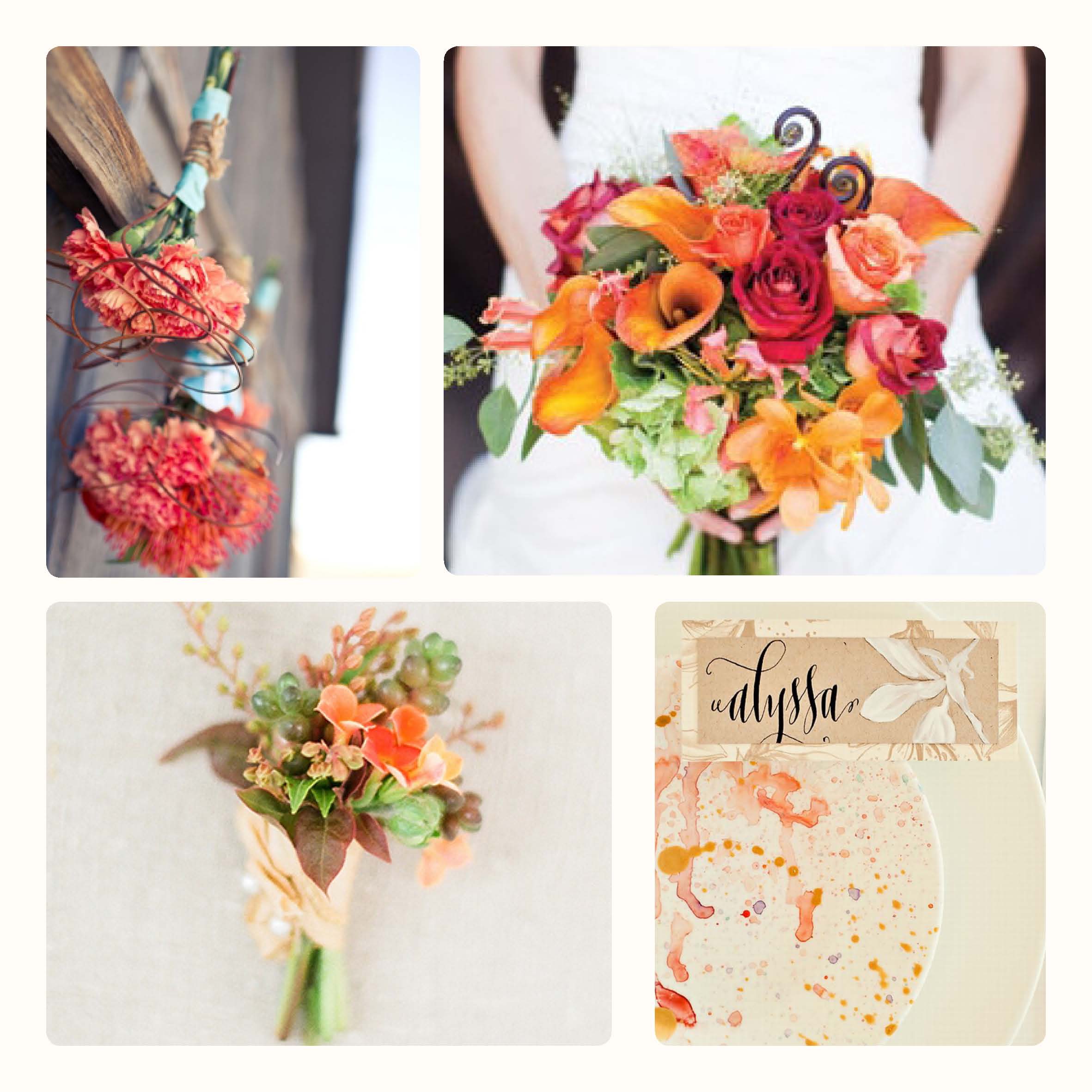 Colour Palette - Orange Wedding Theme