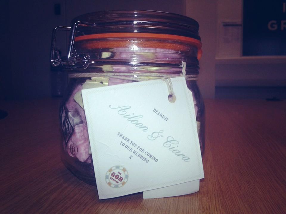 The Gobstopper Wedding Favours... YUM!