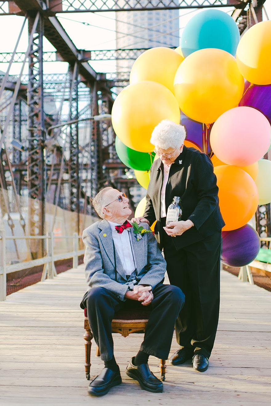 "Up" Inspired 61st Anniversary Wedding Photos