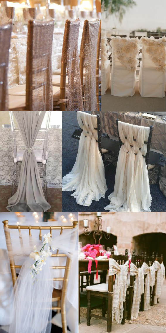 Pretty Alternatives to Wedding Chair Covers